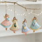Vintage Wooden Angel Hanging Ornaments Set For Classic Christmas Decor 7