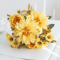 Lifelike Silk Dahlia Rose Daisy Bouquet For Home Event Decor 4