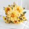 Lifelike Silk Dahlia Rose Daisy Bouquet For Home Event Decor 4