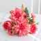 Lifelike Silk Dahlia Rose Daisy Bouquet For Home Event Decor 7