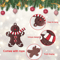 12Piece Wooden Gingerbread Man Christmas Ornaments Set 4