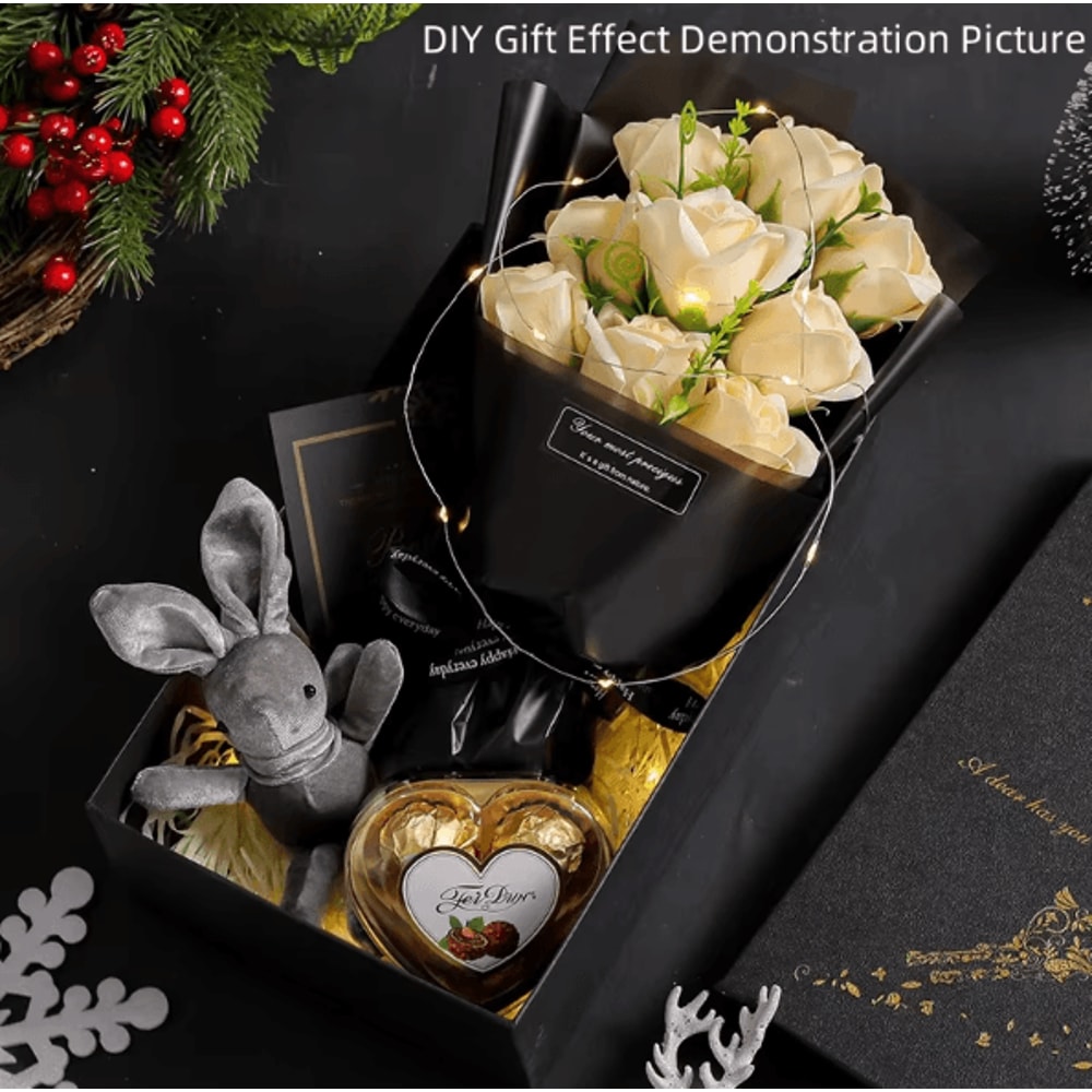 9Head Soap Rose Bouquet Elegant Scented Artificial Flower Gift 1