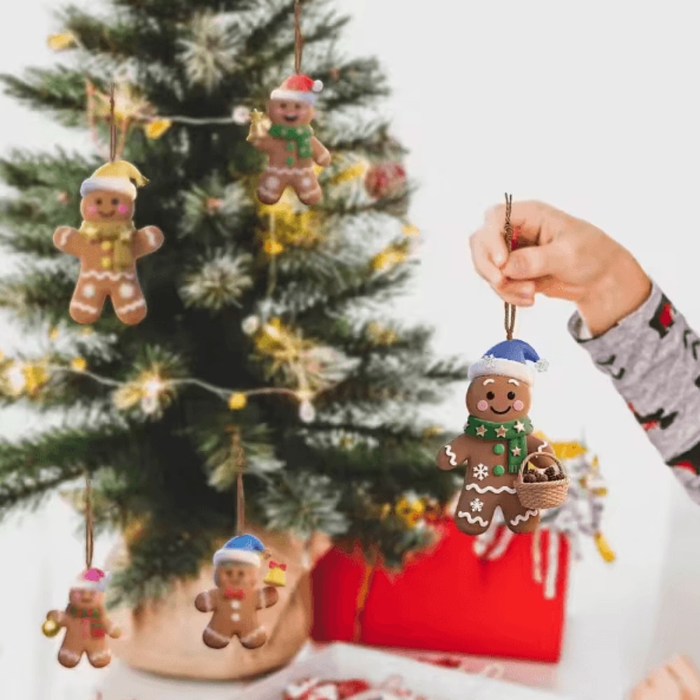 1224pcs Wooden Gingerbread Man Christmas Ornaments Set 1