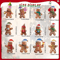 1224pcs Wooden Gingerbread Man Christmas Ornaments Set 3