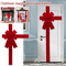 Large Christmas Door Bow With Linen Ribbon For Festive Entryway Decor 1