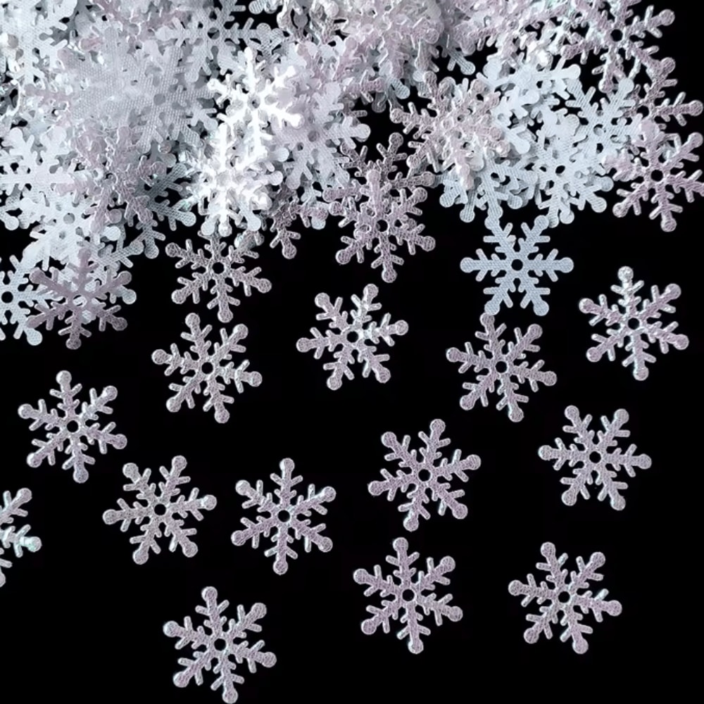 Product Name Sparkling Christmas Snowflake Confetti Set 300pcs Winter Party Table Decorations 2