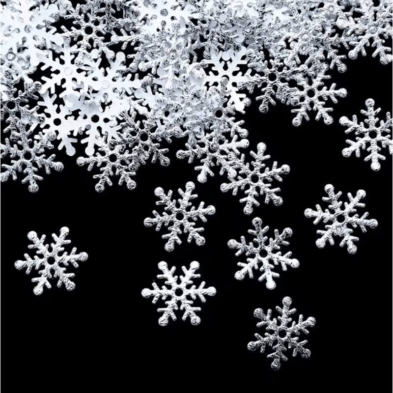 Product Name Sparkling Christmas Snowflake Confetti Set 300pcs Winter Party Table Decorations 4