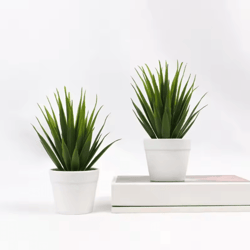 realistic mini artificial potted plant – stylish desk & home decor accent
