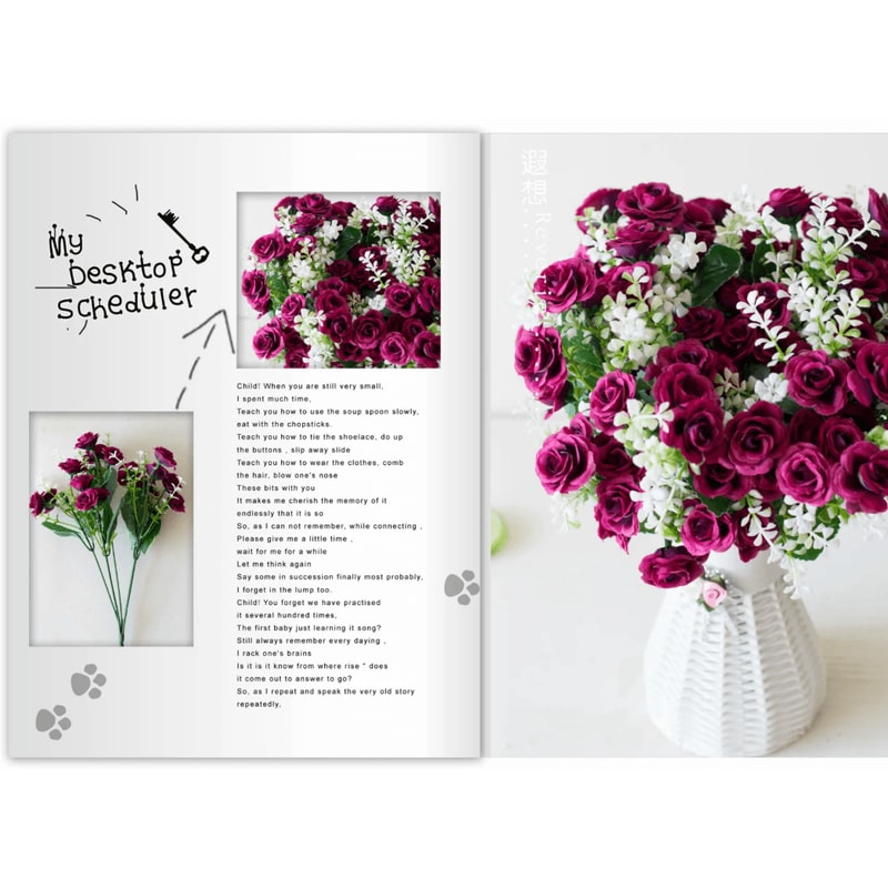 Realistic 15Head Artificial Rose Bouquet Elegant Faux Flowers For Home Events 5