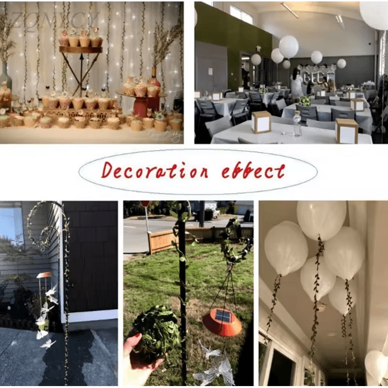 10M Artificial Silk Leaf Garland Flexible Green Vine For DIY Crafts Event Decor 4