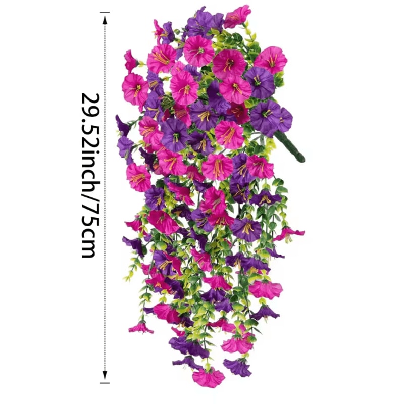 Realistic UVResistant Artificial Hanging Flower Vines Elegant Faux Plants For Home Event Decor 4
