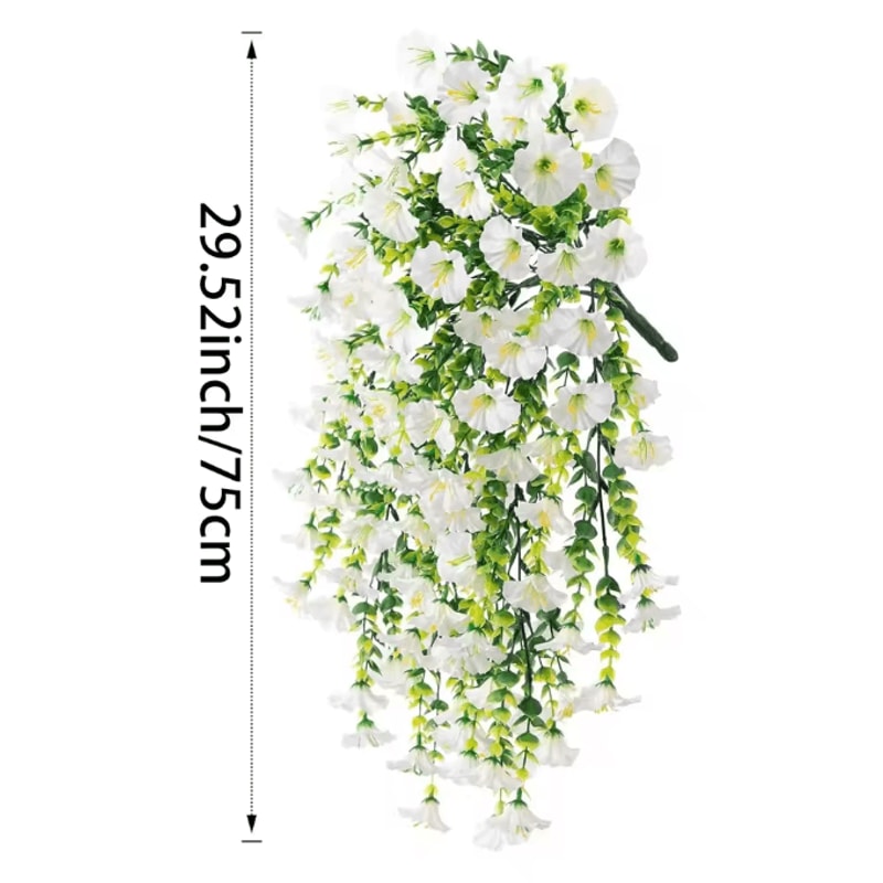 Realistic UVResistant Artificial Hanging Flower Vines Elegant Faux Plants For Home Event Decor 5