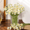 Silk Artificial Daisy Flower Bouquet Realistic White Floral Decor For Home Events 1