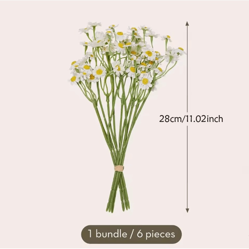 60Head Artificial Daisy Bouquet Full Realistic Silk Flowers For Home Event Decor 3