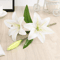 Realistic 3D Printed Artificial Lily Branch Elegant White Faux Flowers For Home Wedding Decor 8