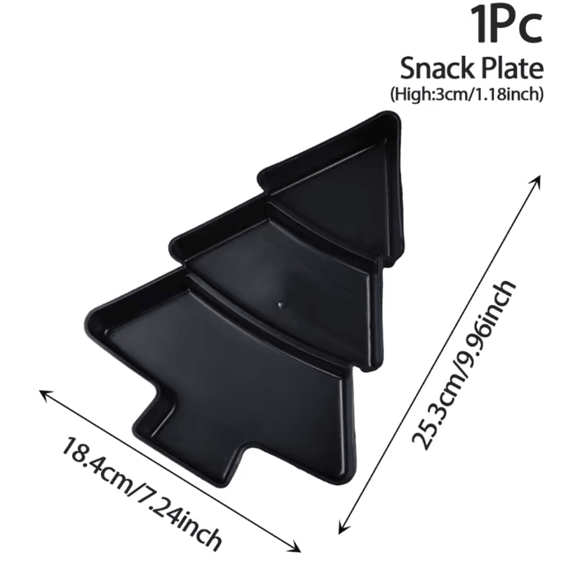 Christmas Tree Fruit Serving Plate Festive Holiday Snack Dessert Tray 8