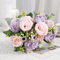 Pink White Artificial Rose Bouquet Realistic Silk Flowers For Home Wedding Decor 5