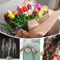 Crystal Acrylic Water Droplet Stems Elegant DIY Bouquet Wedding Decor Accessories 2
