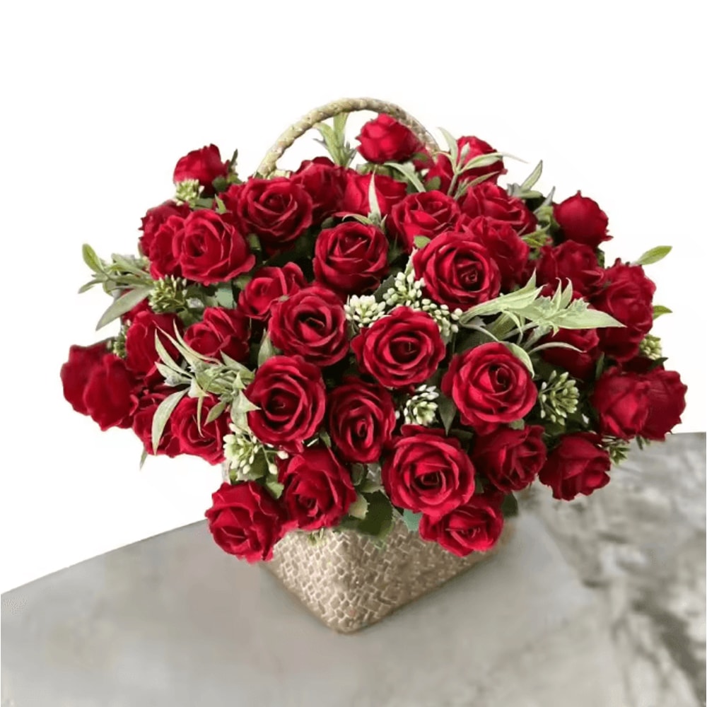 10Head Artificial Rose Bouquet Realistic Silk Flowers For Elegant Home Wedding Decor 0