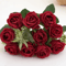 10Head Artificial Rose Bouquet Realistic Silk Flowers For Elegant Home Wedding Decor 4