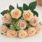 10Head Artificial Rose Bouquet Realistic Silk Flowers For Elegant Home Wedding Decor 7