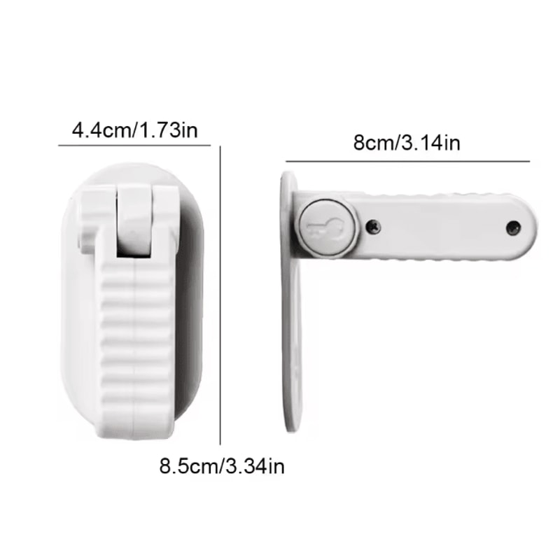 NoDrill Child Safety Door Lever Lock SelfAdhesive Baby Proof Handle Lock 4