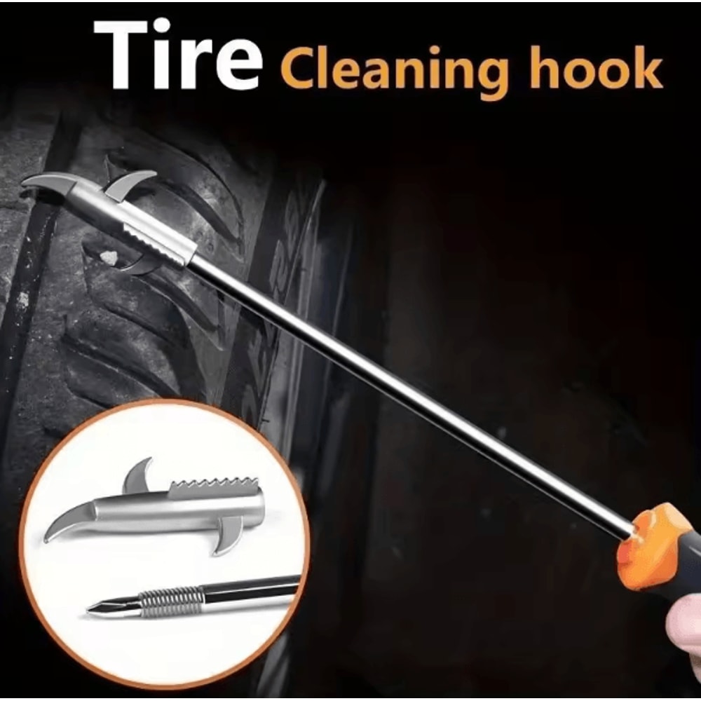 HeavyDuty Car Tire Cleaning Hook Portable Stone Remover Tool For Tire Maintenance 0