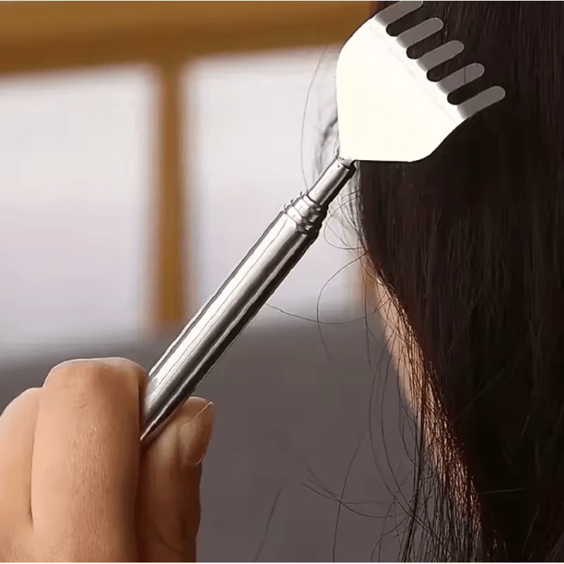 Extendable Stainless Steel Back Scratcher Portable Telescopic Itch Relief Tool 2