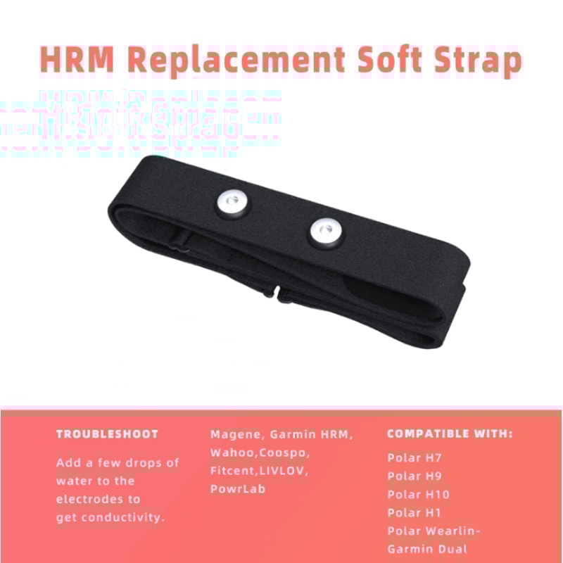 Adjustable Heart Rate Monitor Replacement Strap Universal Fitness Chest Belt Compatible With Polar 0