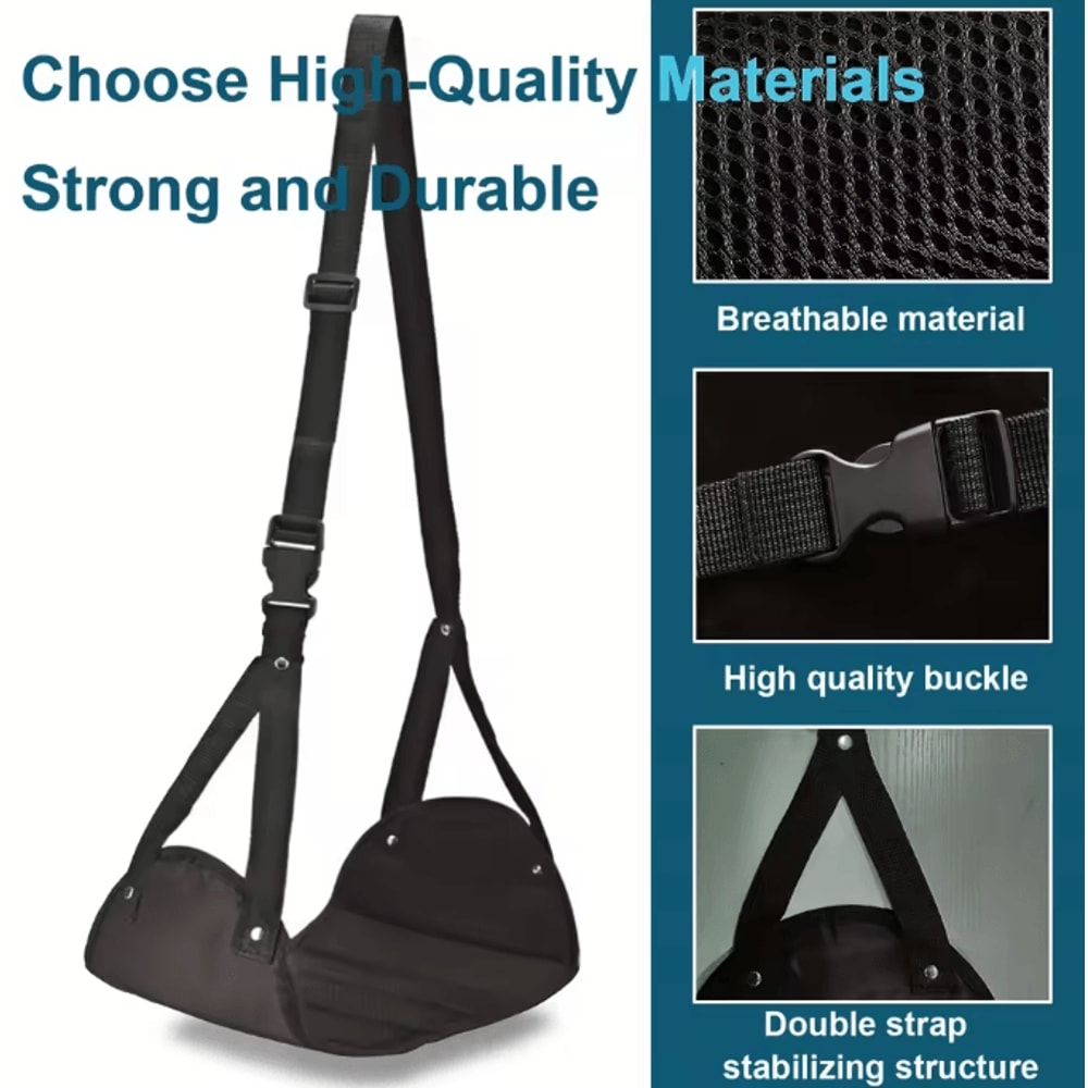 Portable Airplane Foot Hammock Adjustable Travel Office Footrest Sling 0