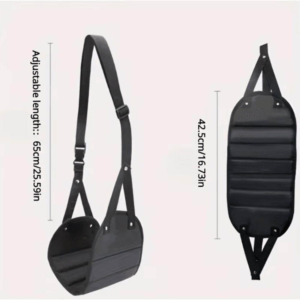 Portable Airplane Foot Hammock Adjustable Travel Office Footrest Sling 3