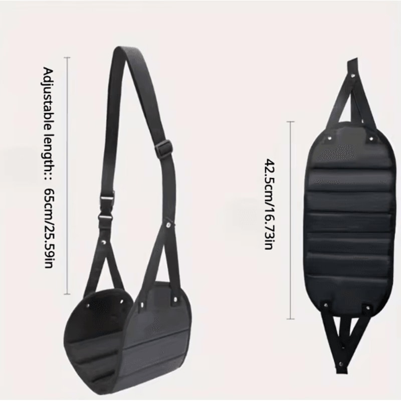 Portable Airplane Foot Hammock Adjustable Travel Office Footrest Sling 3