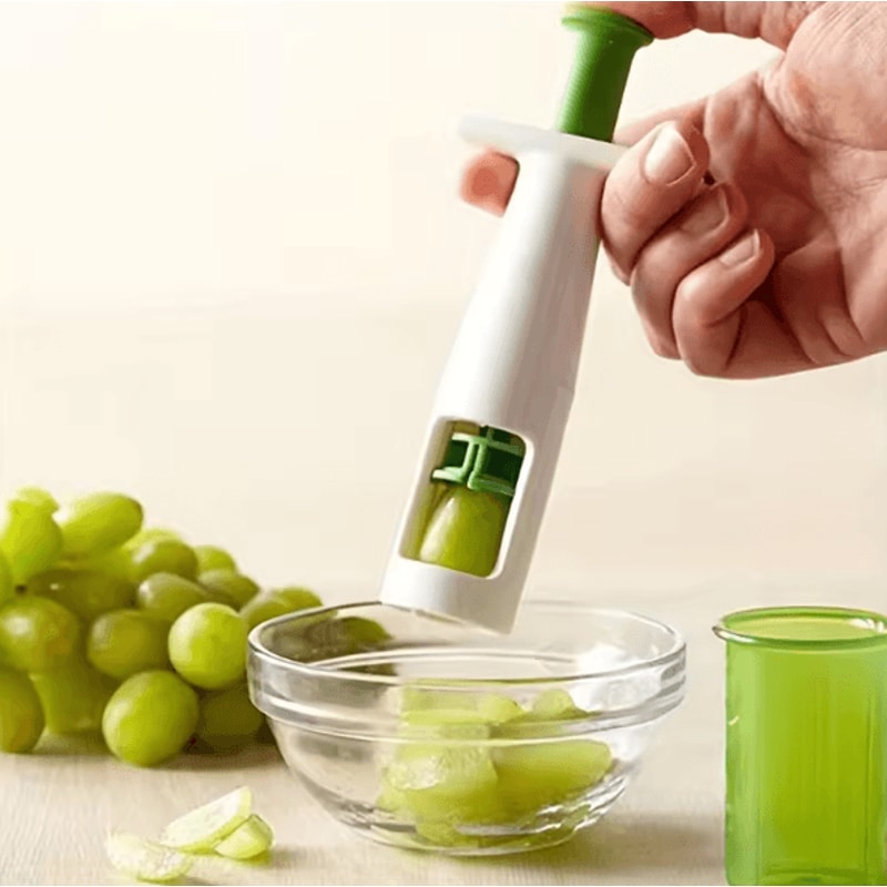 Multifunction Grape Cutter Fruit Slicer Tool Quick Kitchen Prep Cake Decoration Helper 0