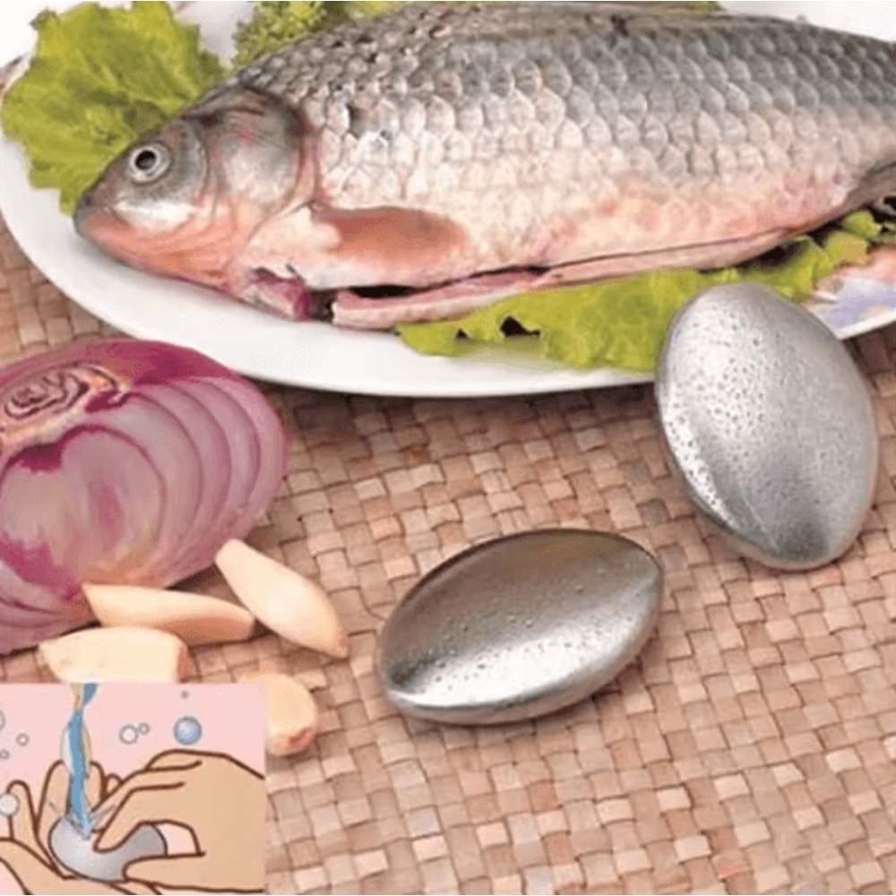 Stainless Steel Odor Remover Soap Bar Reusable Kitchen Smell Eliminator 1