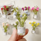 8pcs Mini Vase Fridge Magnets Set Cute 3D Magnetic Flower Vase Kitchen Decor 0