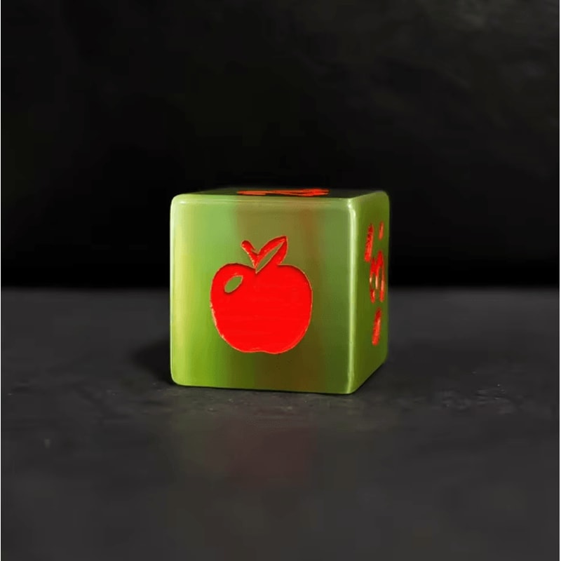 Elegant Glass D6 Dice Cube 16mm Decorative Tabletop Gaming Display Piece 1