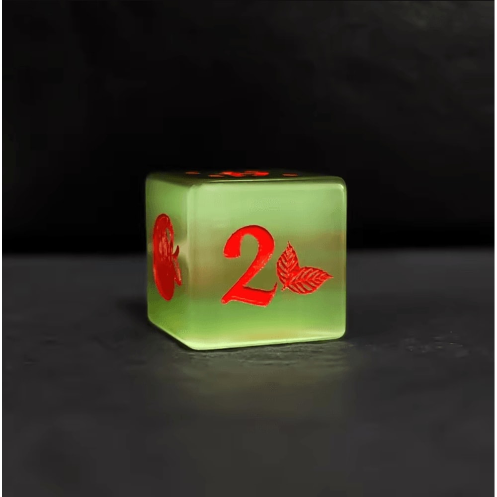 Elegant Glass D6 Dice Cube 16mm Decorative Tabletop Gaming Display Piece 2