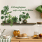 Modern Plant Kitchen Wall Stickers Removable Quote Wall Art Decorative Mural 1