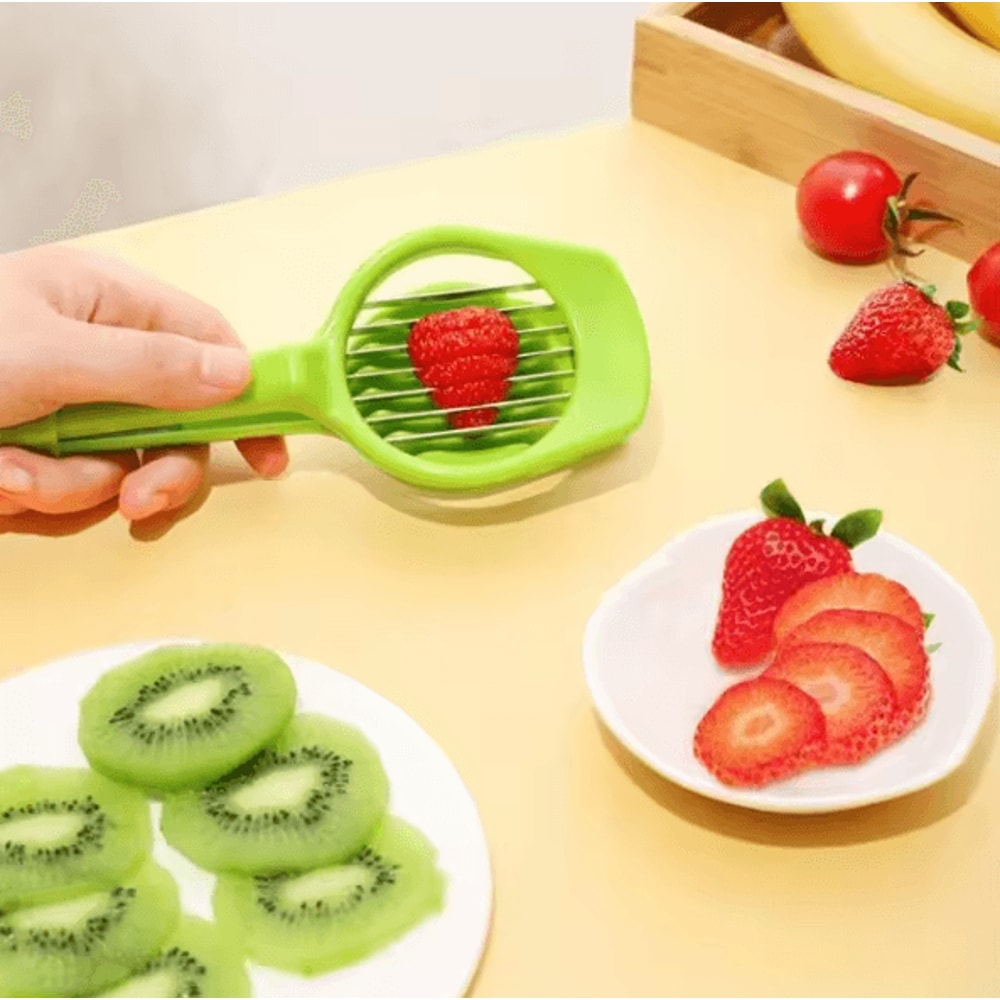MultiFunction Banana Fruit Vegetable Slicer Portable Manual Salad Cutter Tool 4