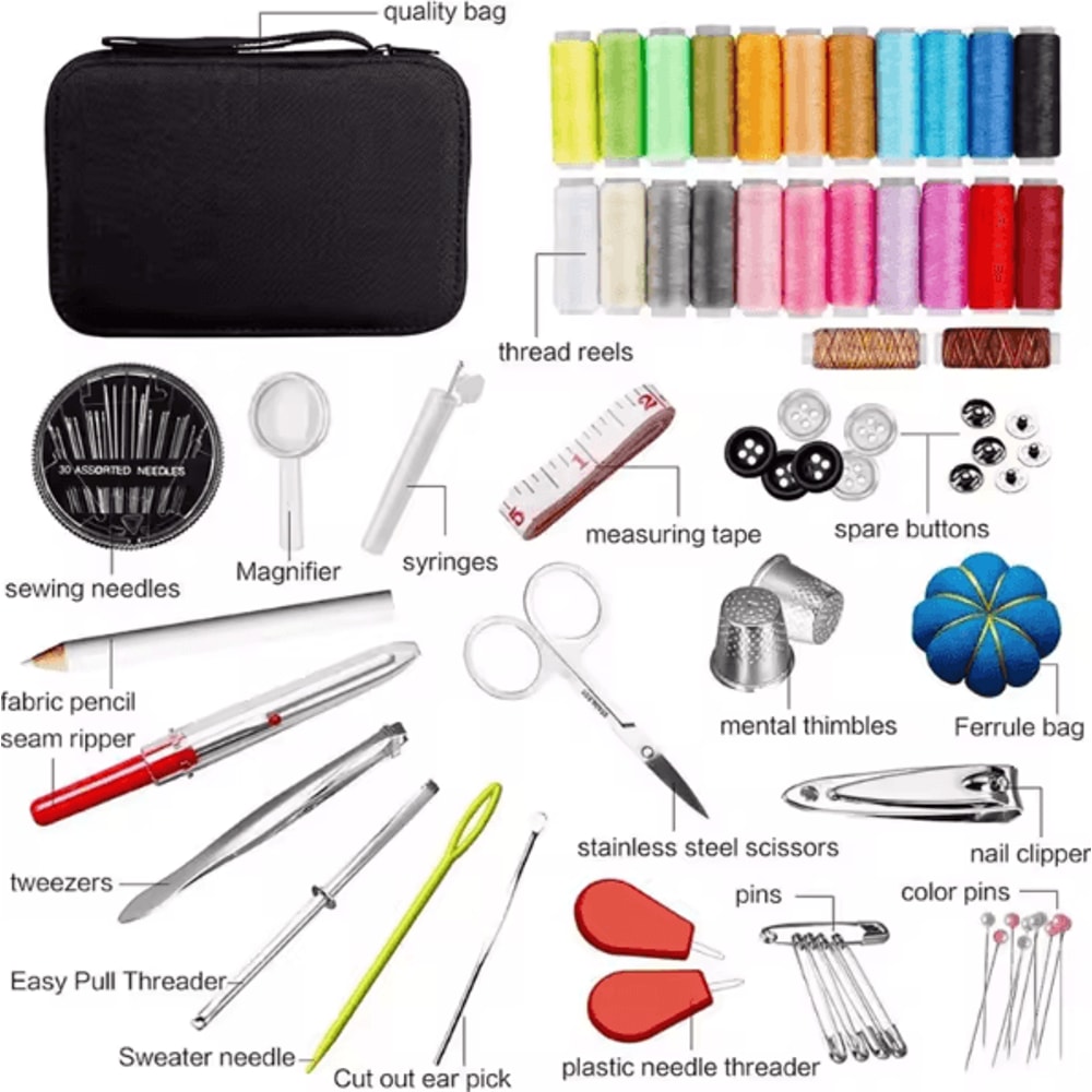 AllinOne Portable Sewing Kit TravelFriendly Needle Thread Repair Set 5