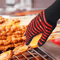 800 Degree HeatResistant BBQ Gloves Fireproof AntiSlip Oven Grill Protection Mitts 2