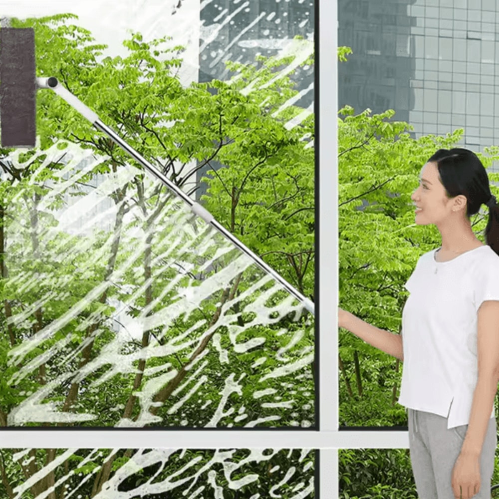 Telescopic Window Cleaning Mop Extendable Glass Cleaner With Long Handle 2