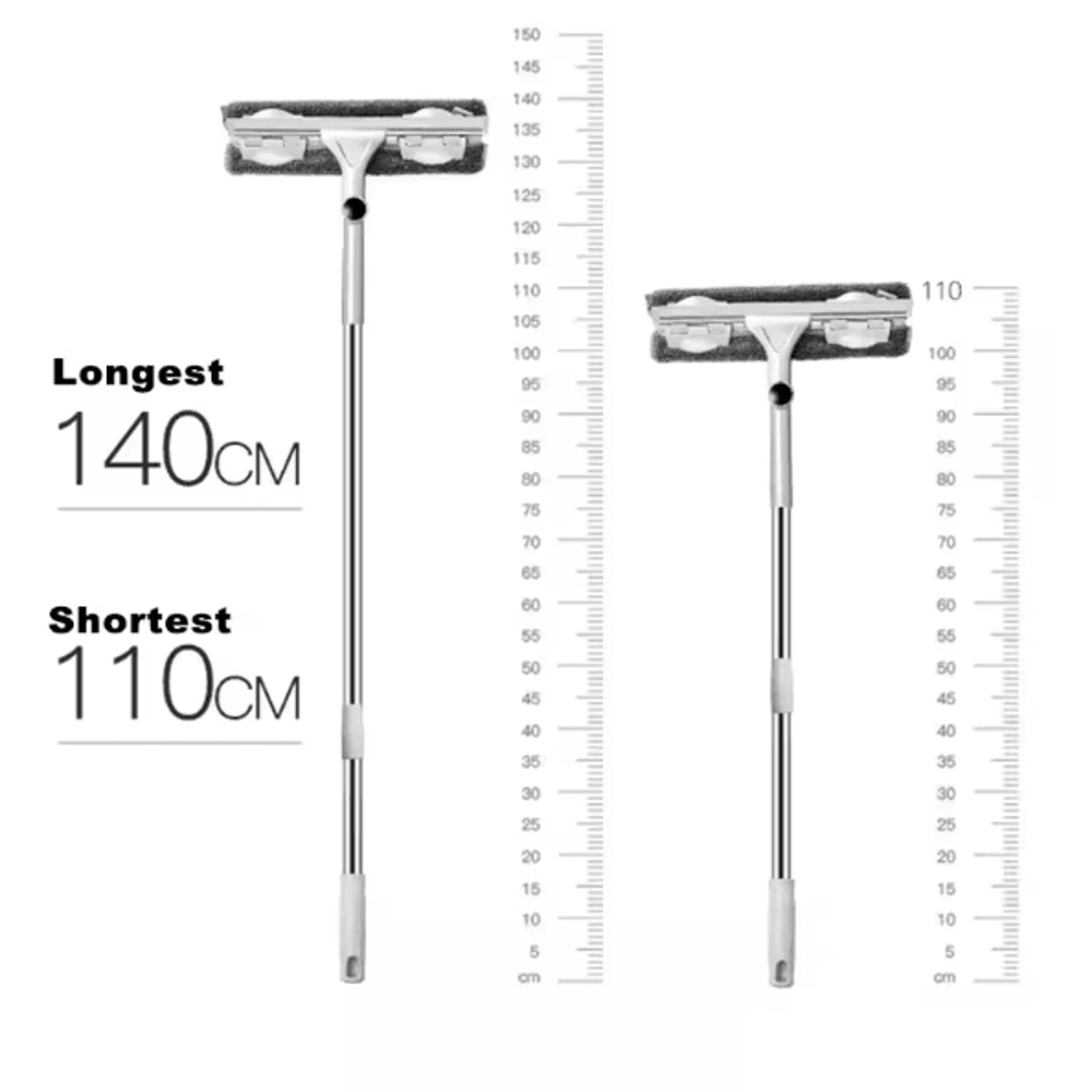 Telescopic Window Cleaning Mop Extendable Glass Cleaner With Long Handle 4