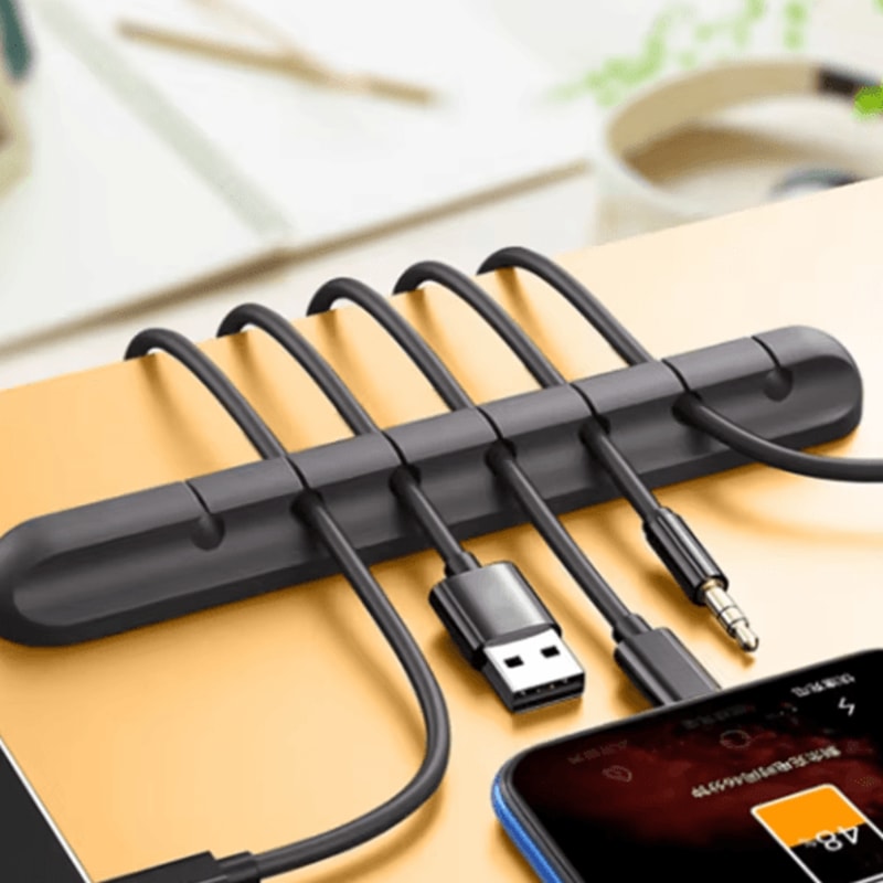 Silicone Cable Holder Clips SelfAdhesive Desk Cord Organizer Wire Manager 1