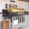 MultiFunction Wall Mounted Kitchen Organizer Shelf Spice Rack Knife Holder Utensil Storage 7