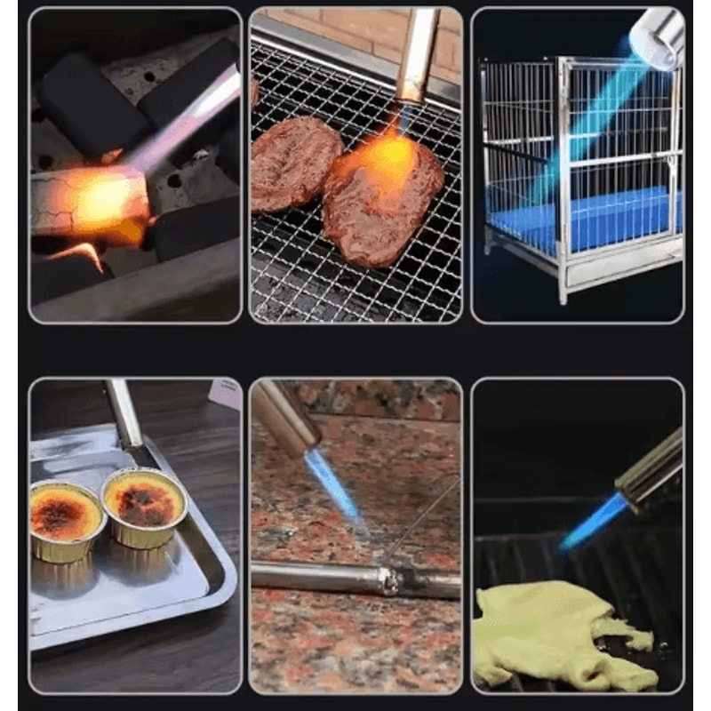AutoIgnition Butane Gas Torch Portable BBQ Cooking Flame Gun Blow Torch 3