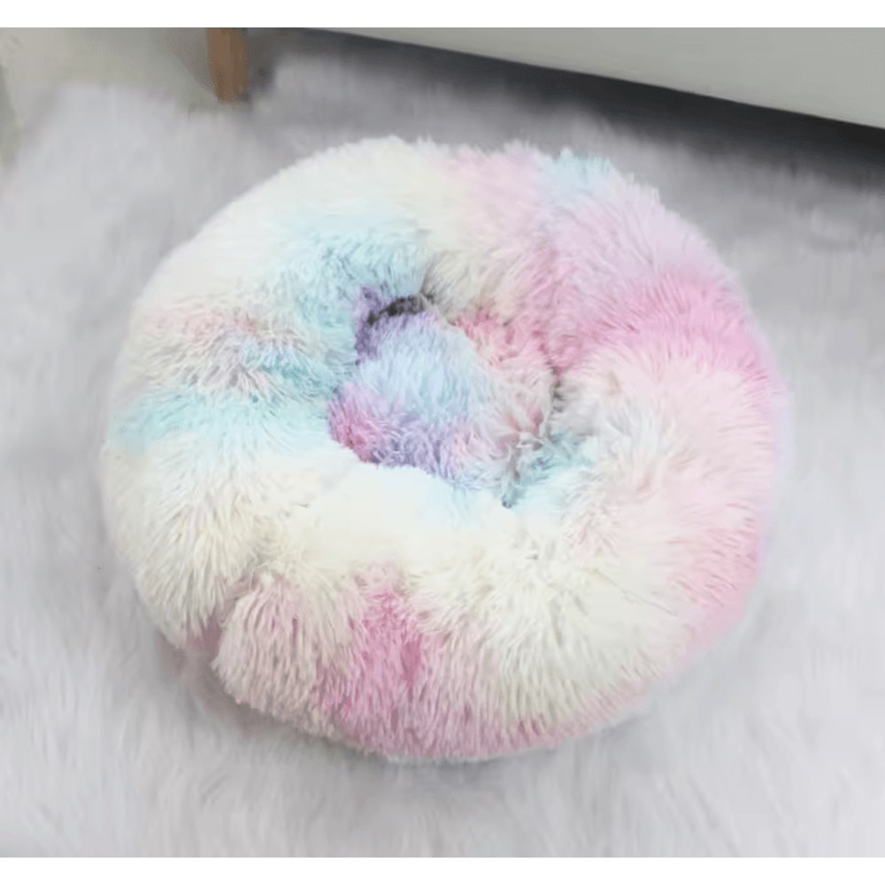 Cozy Plush Round Pet Bed Warm Washable Cat Dog Nest Cushion 7