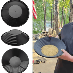 15-inch gold panning pan – durable plastic prospecting basin for nugget mining & river exploration