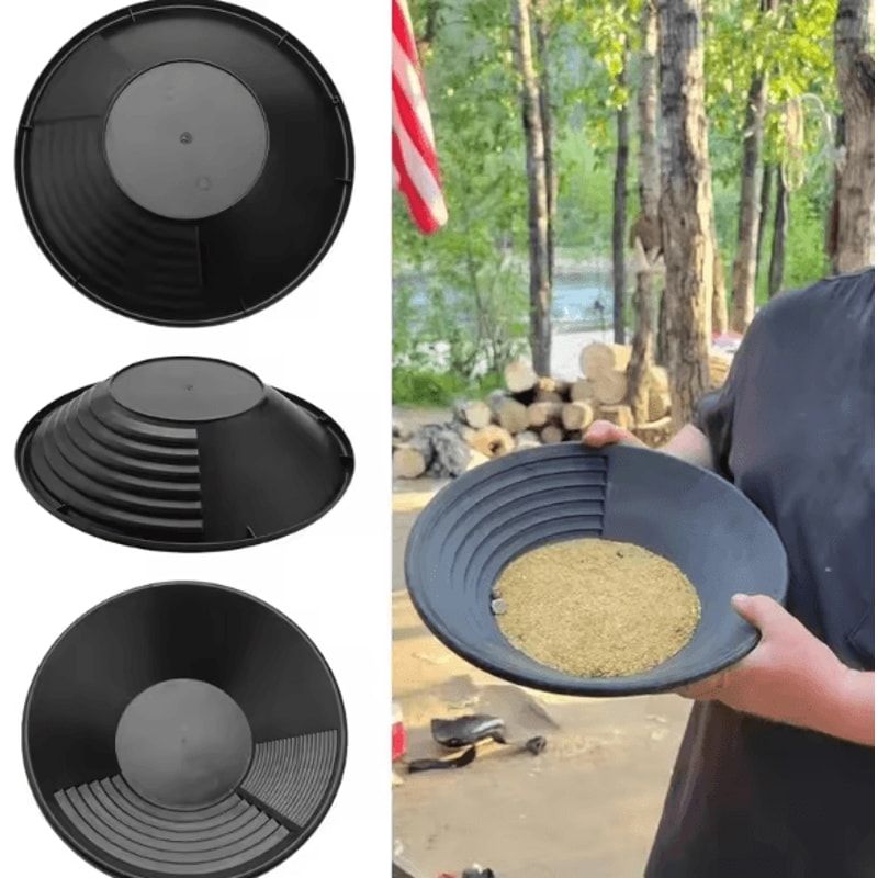 15Inch Gold Panning Pan Durable Plastic Prospecting Basin For Nugget Mining River Exploration 0