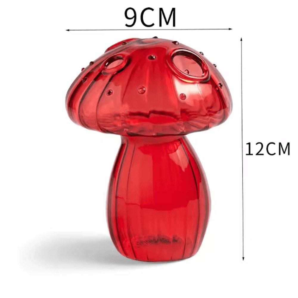Mini Mushroom Glass Vase Nordic Hydroponic Plant Aromatherapy Decorative Vase 5